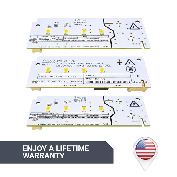 W10515058 and W10515057 Advanced Refrigerator LED Light Driver replacement kit